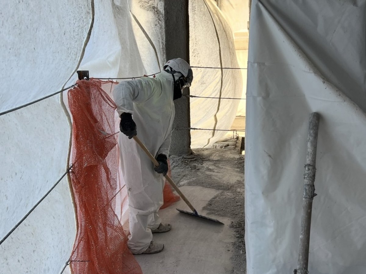 PAL worker cleaning and maintaining a safe work area